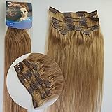 Lilu 20''7pcs Fashional Clips in Remy Human Hair Extensions 24 Colors for Women Beauty Hot Sale (#16-ash blonde) by Lilu
