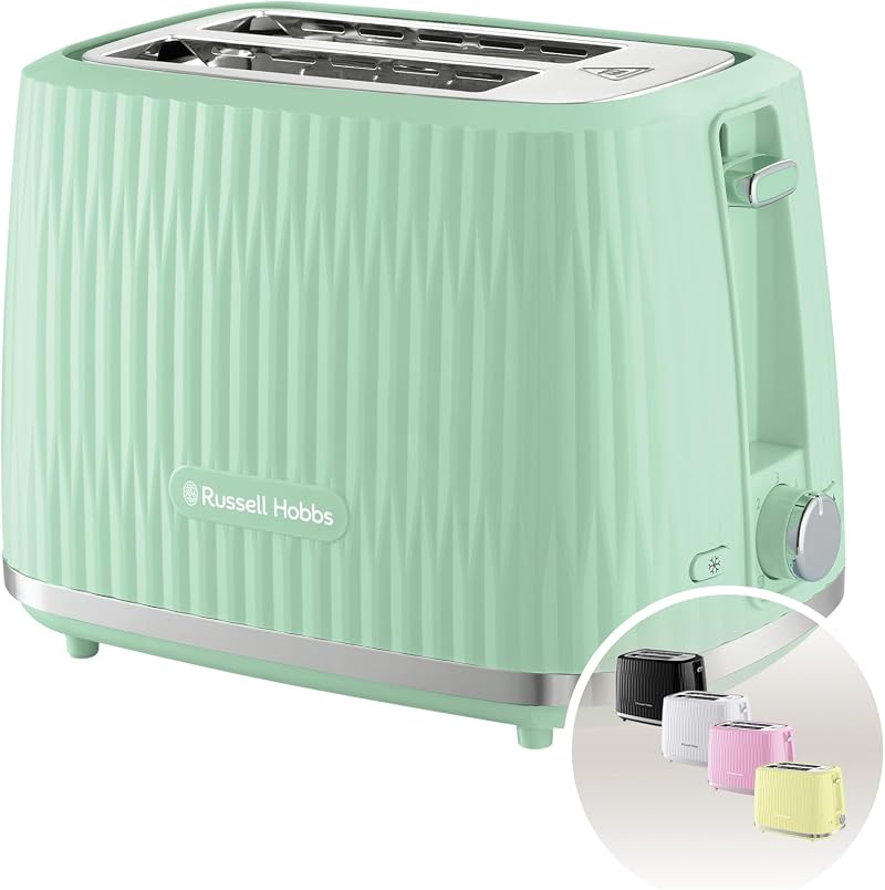 Russell Hobbs Eden 2 Slice Toaster Pistachio 6 Browning 800W High Lift