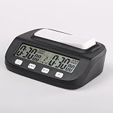 Digital Chess Clock Timer for Tournament Competition, with Bonus Delay Byo-yomi Count Down Up Function for Chess, Go, Checkers &amp; Board Games
