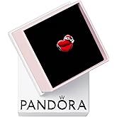 PANDORA Metallic Red Christmas Heart Charm - Compatible Moments - Sterling Silver, Enamel & Cubic Zirconia - Gift for Her - Jewelry for Women with Gift Box