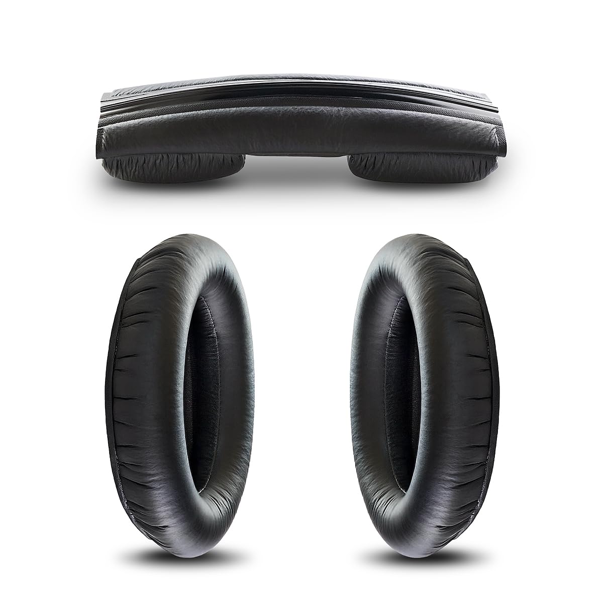 SCROY Pads Compatible with Sennheiser HD280 (redesigned version) Earpads and Headband Pad Kit Replacement for HD 280 (PRO) HMD280 Ear Pads Headphones Cushion Padding Black (Earpads & Headband Kit)