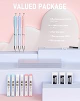Nicpro 3Pcs Pastel Mechanical Pencil Set 0.7mm with Case HB Lead Refills view 6