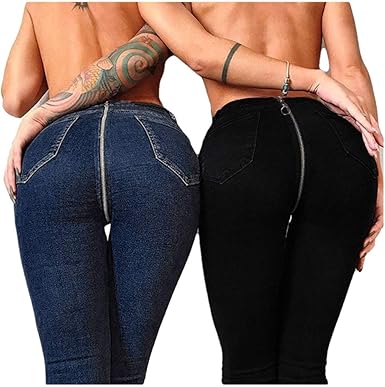 high waisted back zipper pants