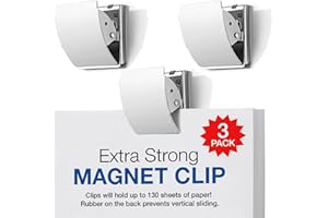 PLUS(プラス) Plus Extra Strong Magnetic Clips, Large White, 3-Pack