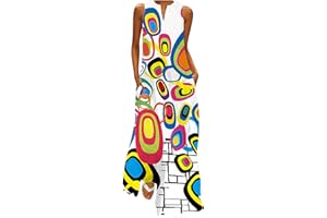 FEANCEY Summer Maxi Dresses for Women 2023 Casual Boho Sundresses Sleeveless Elegant Long Dress Beach Vacation Party Dresses