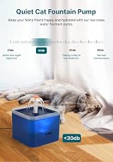 ADOV Cat Water Fountain 2L Automatic Dispenser with Quiet Pump LED Light view 2