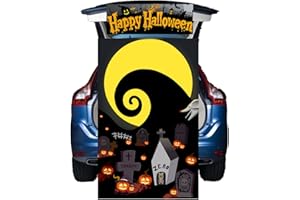 BRALEO Trunk or Treat Car Decorations Kit for SUV Trunk or Treat for Outoor Decorations Halloween Party Decorations (Black)