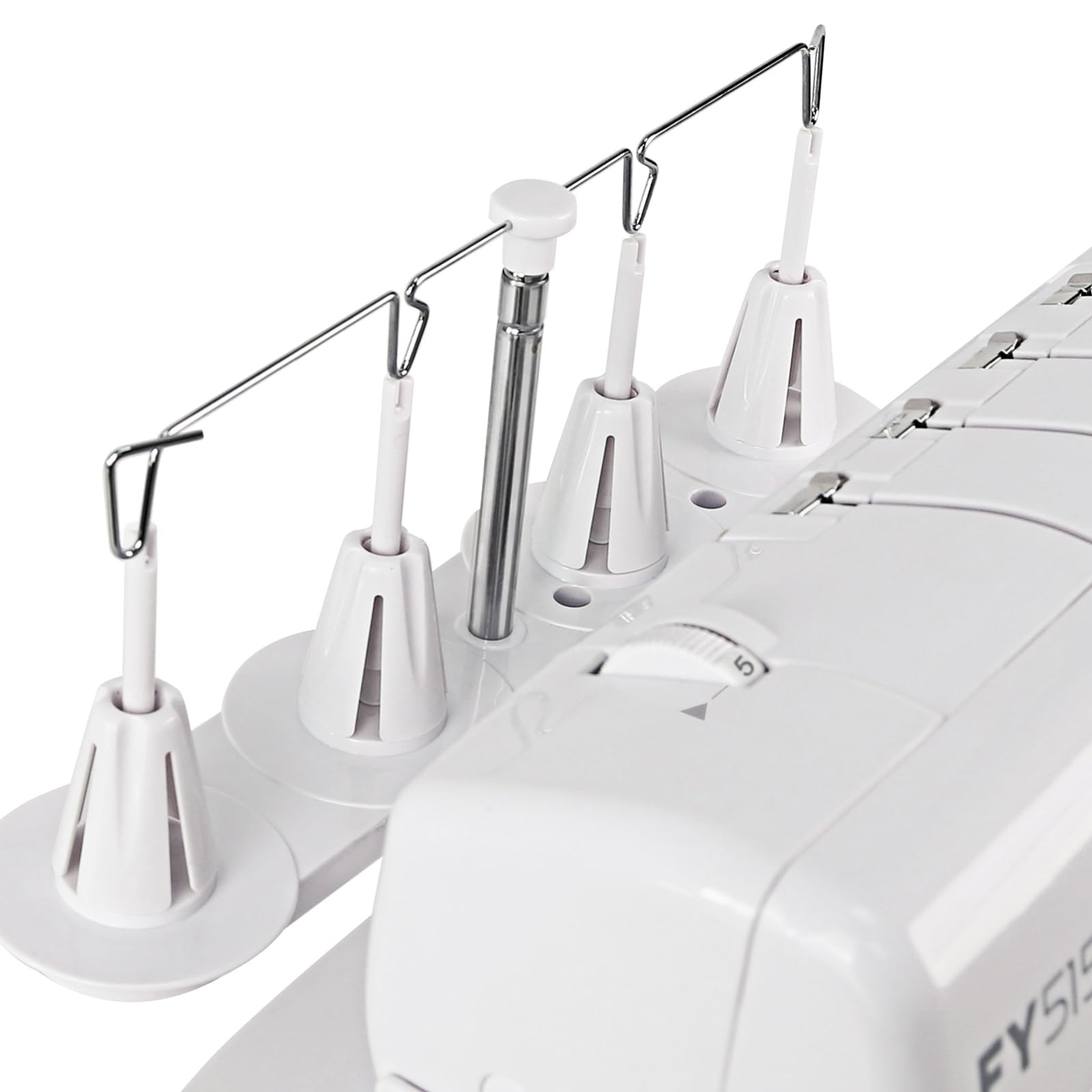 FEIYUE FY515 Serger Overlock Machine with 2/3/4 Thread Capability, Built-in Rolled Hem, 1,200 Stitches Per Minute, Adjustable Differential Feed, Durable Heavy-Duty Metal Frame