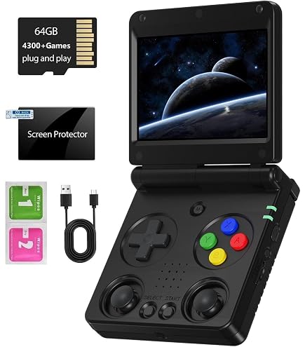 Voacle Console de Jogos Portátil Retrô Dobrável Anbernic Rg34Xxsp