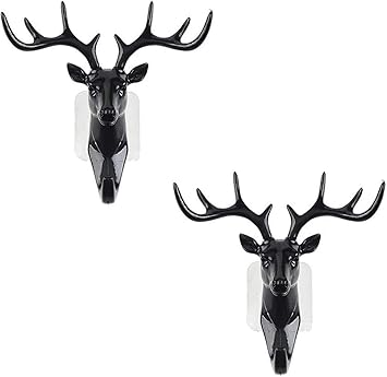 Amazon Com Kiseer Wall Key Holder 2 Pcs Decorative Deer Antler