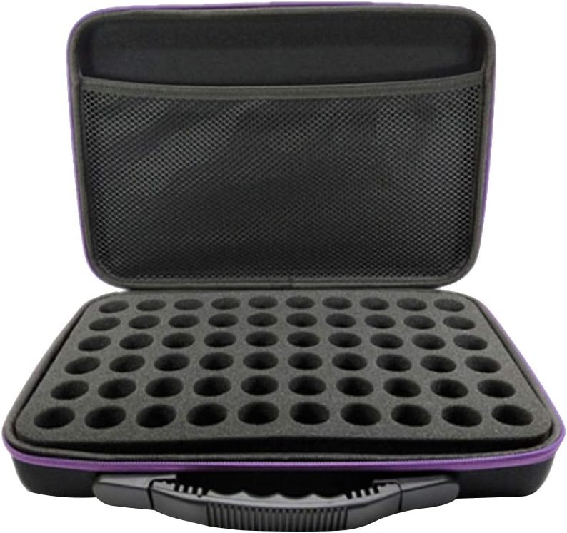 Essential Oils Carrying Case 60 Bottles Hard Shell Travel Aromatherapy Oils Organiser Storage Box Protective Bag