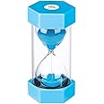 SuLiao Sand Timer 1 Minute Hourglass Timer： Colorful Sand Watch 1 Minute, Small Blue Sand Clock one Minute, Plastic Hour Glass Sandglass Timer for Kids, Games, Classroom, Kitchen, Decoration