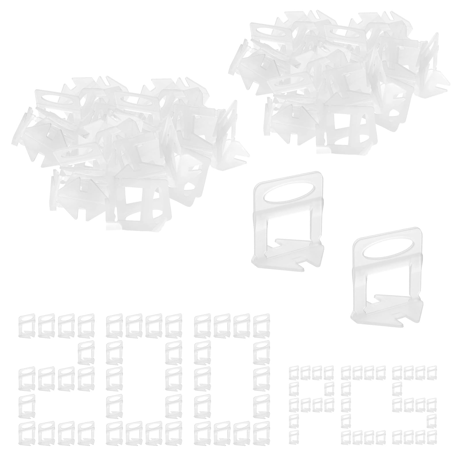 YFaith 3mm Self Leveling Tile Spacer, 200 Pieces T Type Leveling Tile, PP Tile Crossing Self Leveling Tile, Tile Leveling Inserts for Tiles 3-12mm Thickness