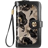 Coco Rossi Wallets for Women Multi Card Holder Wallet Clutch Wallet Card Holder Organizer Ladies Purse with Wrist strap Purse