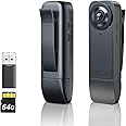 Asdraw Mini Body Camera 【Upgrade】 1080P HD Body Camera Wearable Camcorder with Night Vision IR & Loop Record, 4-6 HR Battery Life for Daily Records, Cycling, Delivery/Serving Jobs