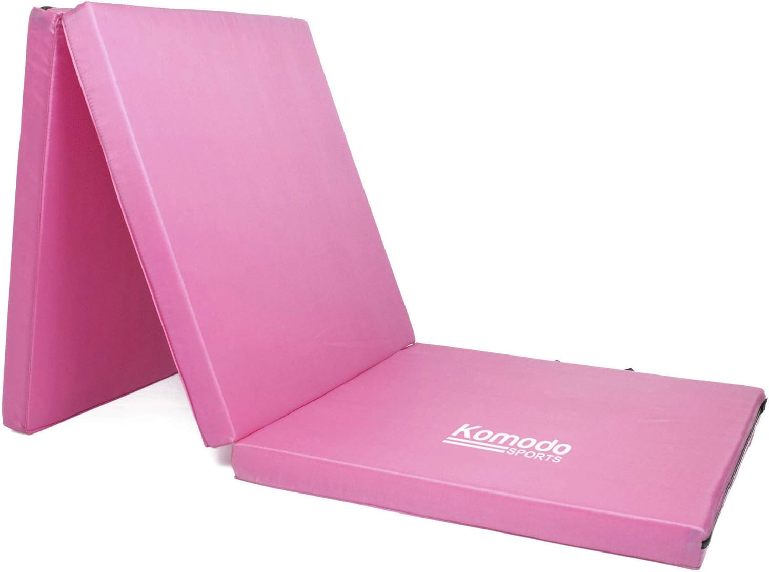 KOMODO Pink Tri Folding Yoga Mat 6ft 5cm Thick Padded Floor Mats