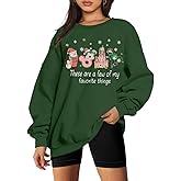 MYHALF Christmas Sweatshirt Women Xmas Shirts: Oversized Merry Christmas Crewneck Sweater Funny Magical Snowman Graphic Tops