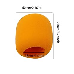 6 PCS Orange Thicken Ball-Type Sponge Foam Mic