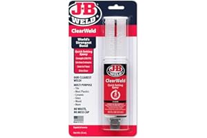J-B Weld 50112 Clear 25 ml ClearWeld Quick-Setting Epoxy Syringe