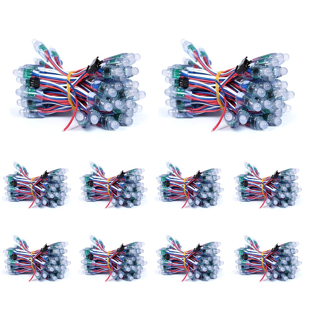 ruimeimei DC5V 500PCS 12MM WS2811 RGB Full Color Pixels Digital Addressable LED String Waterproof Outdoor Advertising