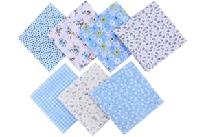 NOLITOY 14 Pcs 9.8 Inch Pre-Cut Cotton Fabric Squares for Quilting Patchwork Diy Craft Floral Print Sewing Material for Cushi