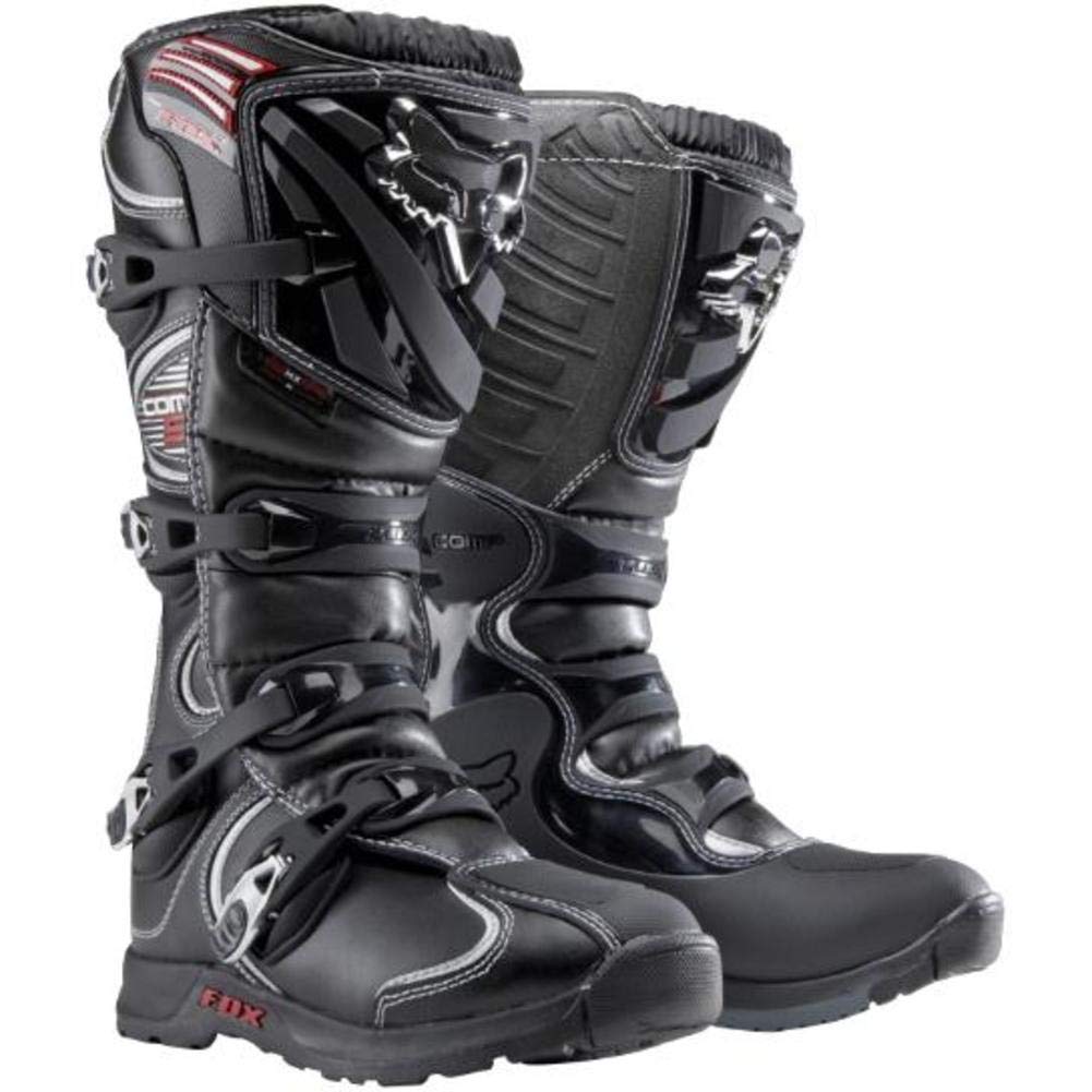 Mens 5 Comp Racing Fox Motocross Black Boots Motorcycle