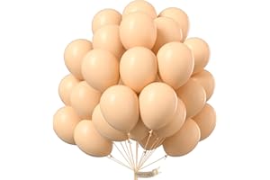PartyWoo Nude Balloons, 100 pcs 12 Inch Boho Apricot and Beige Balloons for Garland or Arch - Party, Birthday, Baby Shower Decorations, Apricot-F05