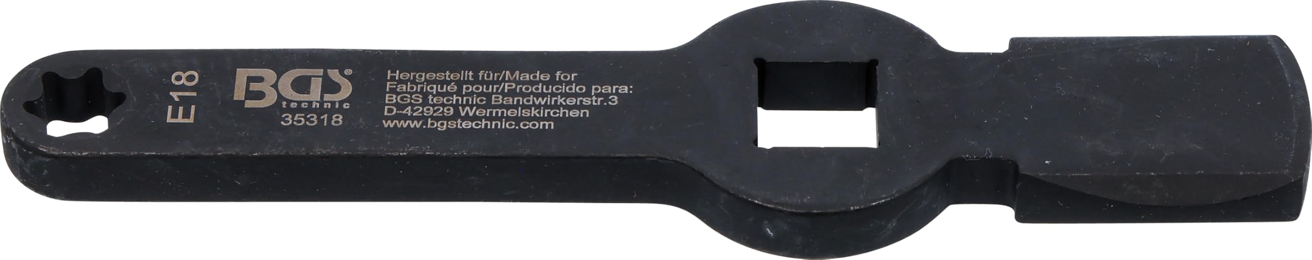 BGS 35318 | Slogging Ring Spanner | E-Type (for Torx) | with 2 Striking Faces | E18