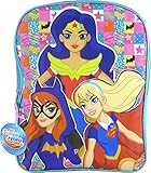 DC Comics Superhero 15 Backpack Wonder Woman Supergirl and Batgirl Print Bag
