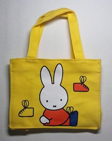 Amazon ミッフィーmiffyトートバッグミニバッグエコバッグショッピングバッグランチディック ブルーナフジパン 帆布 黄色 アニメ 萌えグッズ 通販