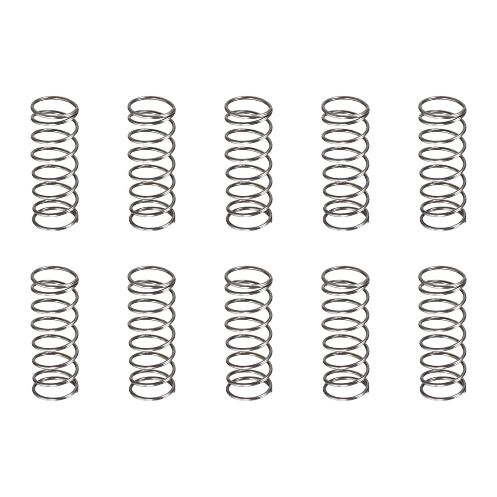 DTGN 0.8x10x30mm(DxODxL) Compression Spring - 30Pack - Good for Machinery - Spring Steel Extension Spring - Gray