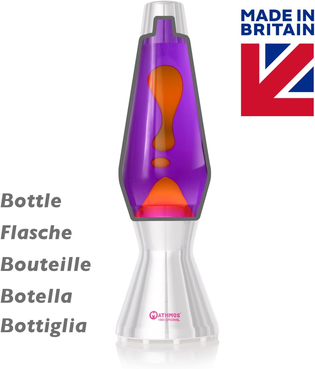 Mathmos Astro Lava Lamp Replacement Bottle Violet/Orange Amazon.co