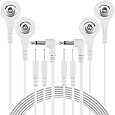 UBANU 6 Pcs TENS Wires Pin Electrode DC 3.5mm Plug Cables | Electrode Lead Wire Adapters, Featuring Pin &amp; Snap Connections for TENS, EMS, IF Units