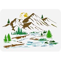 thumbnail interactive-video image 1 of LIONX Mountain Stencil | 11x8.5 Inch | Adventure And Nature 1 of 10