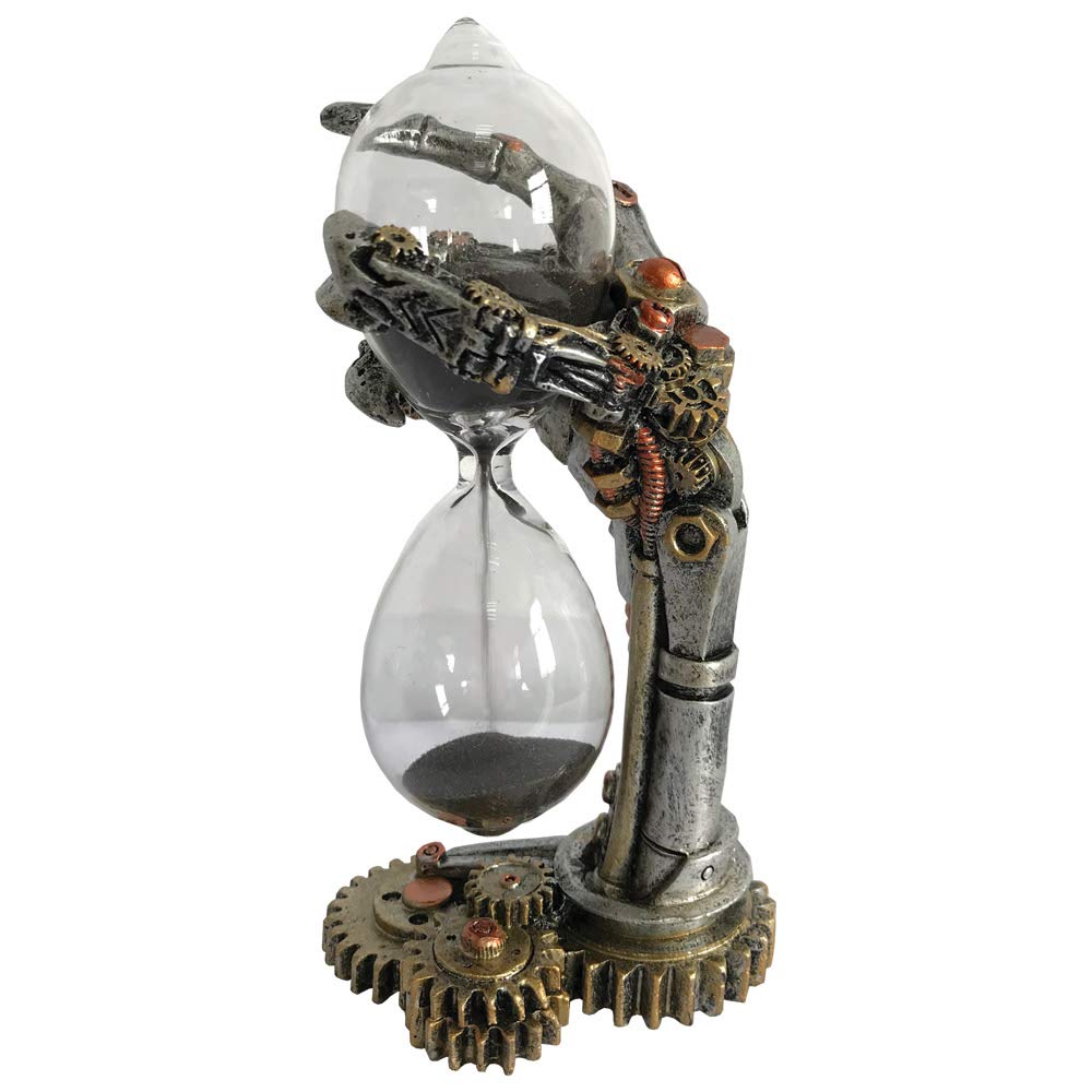 Nemesis Now Steampunk Time Skeletal Hand Sand Timer, Silver