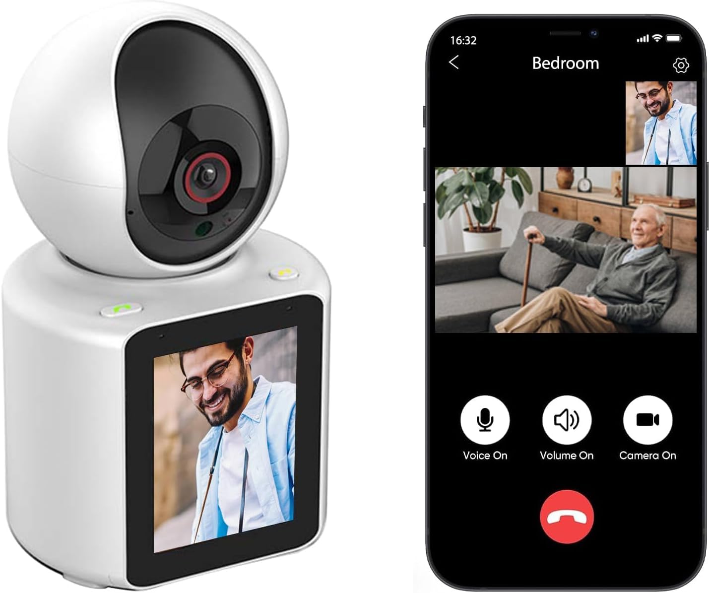 Photo 1 of LASTCOW Two Way Pet Camera with 2.8 inch HD Screen, 1080P Video Calling Camera for Indoor Home Security, Indoor Home Nanny/Dog/Baby Security Device with Phone App