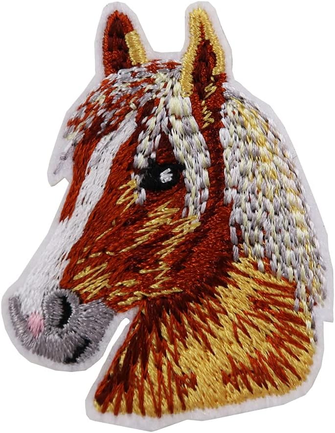 Mixed Media - Horse Embroidered Iron On Patch