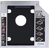 HDD Caddy, HDD SSD Adapter Bay Caddy Optical DVD Adapter, 9.5mm Aluminum SATA HDD SSD Enclosure Hard Disk Drive, Hard Drive M