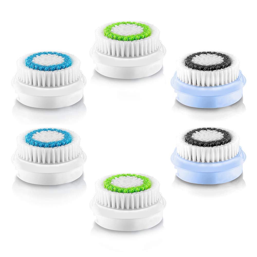 Facial Cleansing Brush Head, Exfoliator Facial Brush Head Quality Replacement Brush Head Facial Cleaning Tool (6 Pack): Beauty
