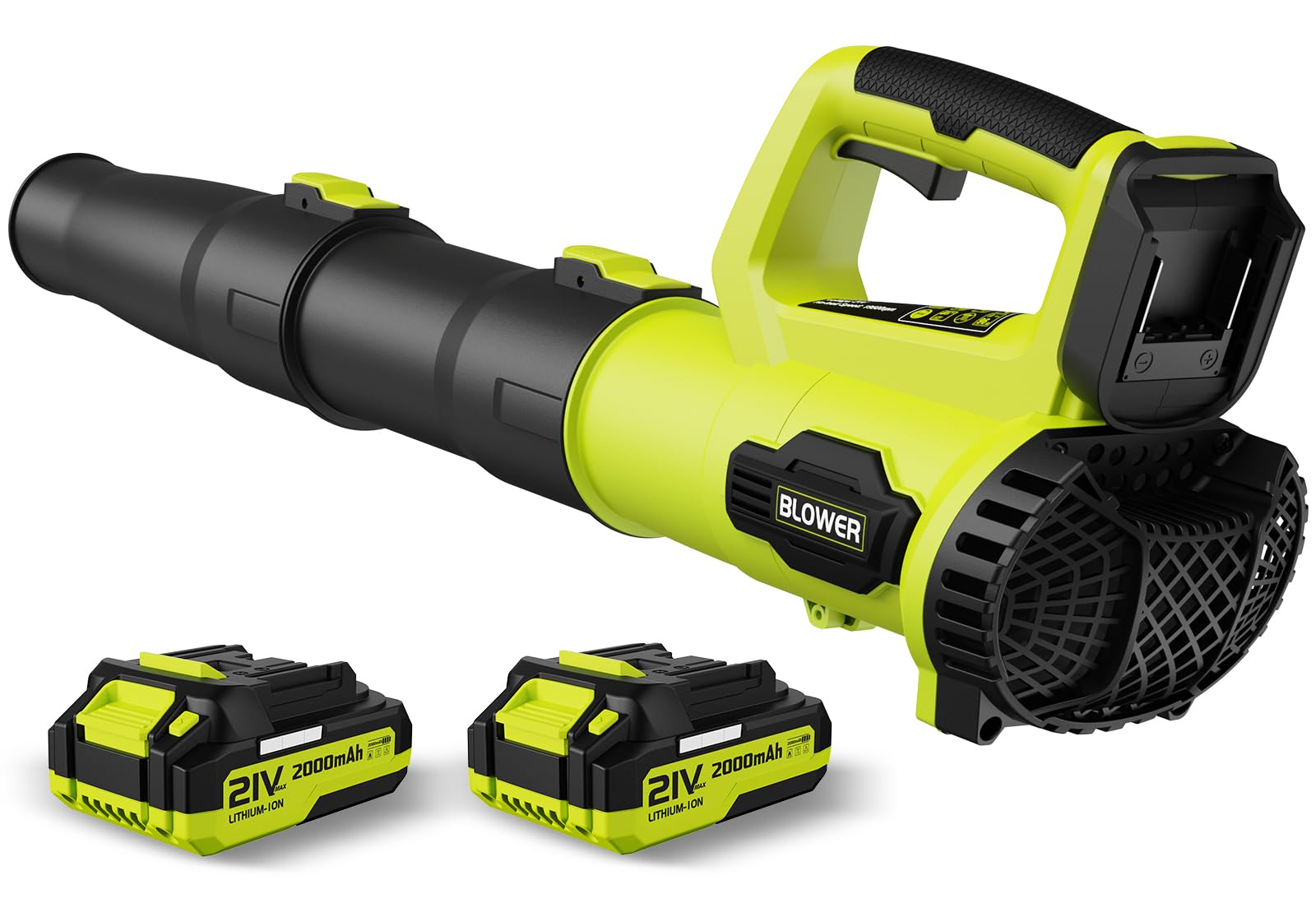 Photo 1 of LEAPUL Leaf Blower Cordless, 21V Electric Leaf Blower with 2×2.0Ah Batteries & 1 Fast Charger, Lightweight Battery Powered Blower for Lawn Care, Patio Cleaning