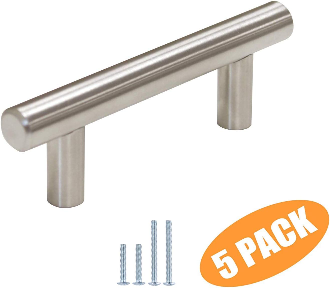 Best probrico kitchen cabinet pulls brushed nickel t bar stainless steel door knobs