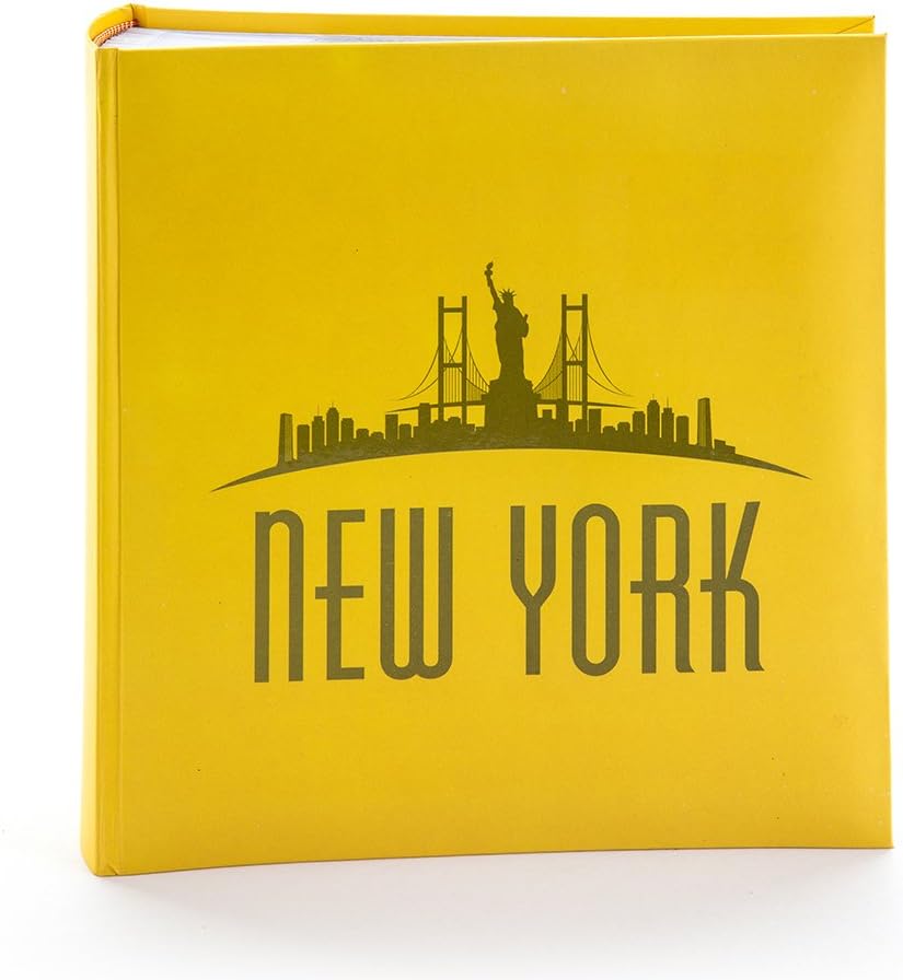 Kenro City Series Memo Photo Album New York Skyline Design for 200 Photos 6x4 inch/10x15cm - NY101, Yellow, Medium