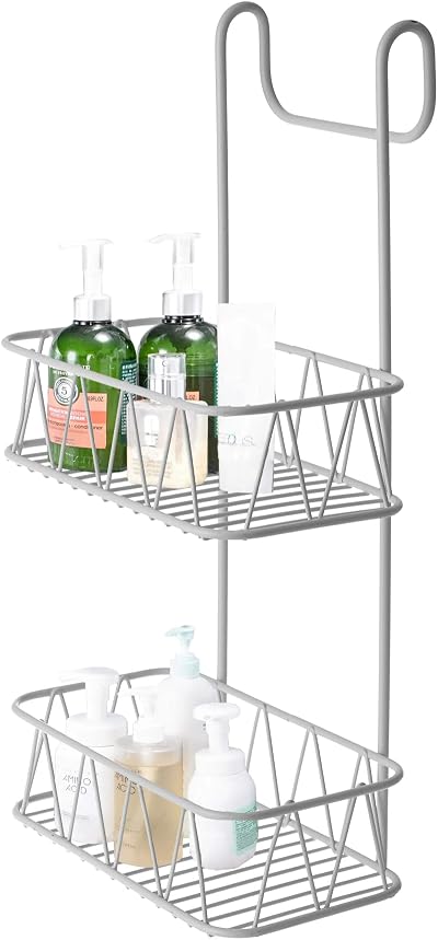 Blue Canyon No-Drill 2 Tier Shower Caddy Stainless Steel White