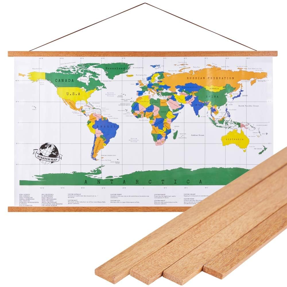 Benjia Poster Frame Frames 120x80 120x90, Magnetic Light Wood Wooden Poster Hangers Hanger Hanging Kit for Canvas Artwork Art Print (120cm /47",Teak Colour) — image 1