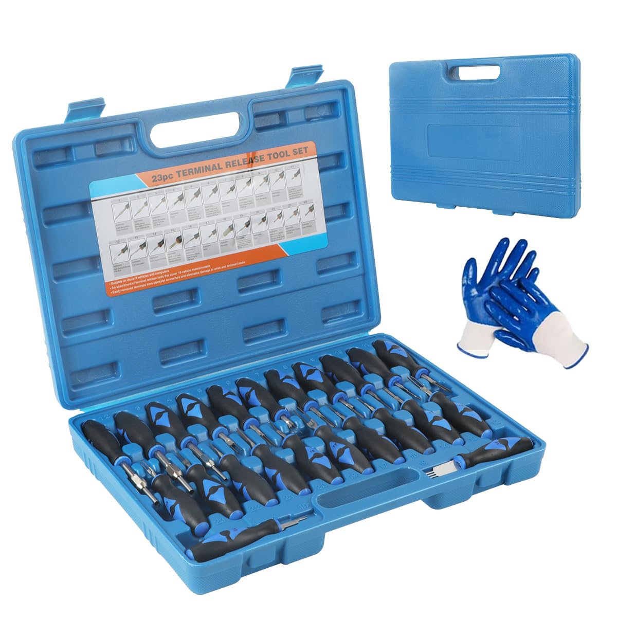 Photo 1 of CMTOOL Terminal Removal Tool Kit, 23PCS Terminal Ejector Kit Depinning Tool, Automotive Electrical Pin Extractor Tool Set