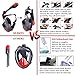 Full Face Snorkel Mask Set – One Piece Snorkeling Gear – Leak Proof, Anti-Fog, Auto-Dive Mode & Auto-Drain - Foldable for Compact Storage - GoPro Camera Mount to Record Diving Adventures – Wide View