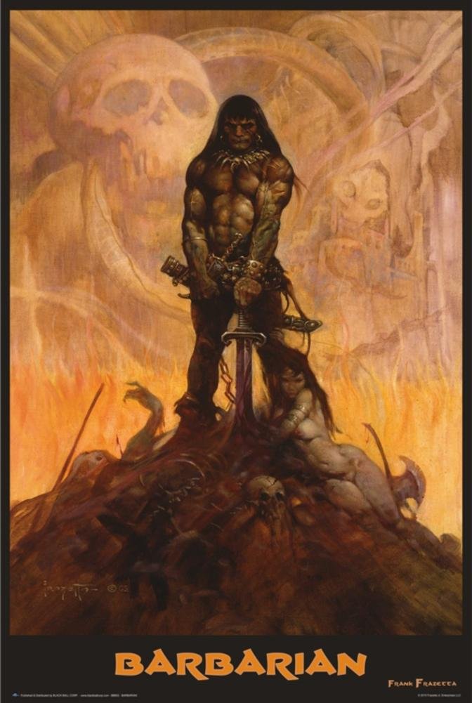 Barbarian Poster by Frank Frazetta 24 x 36in