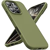 OuXul Designed for iPhone 16 Pro Case,Shockproof Liquid Silicone Protective Phone Case with Soft Anti-Scratch Microfiber Lining Ultra Slim Drop Protection Phone Cover 6.3 inc (Olive Green)