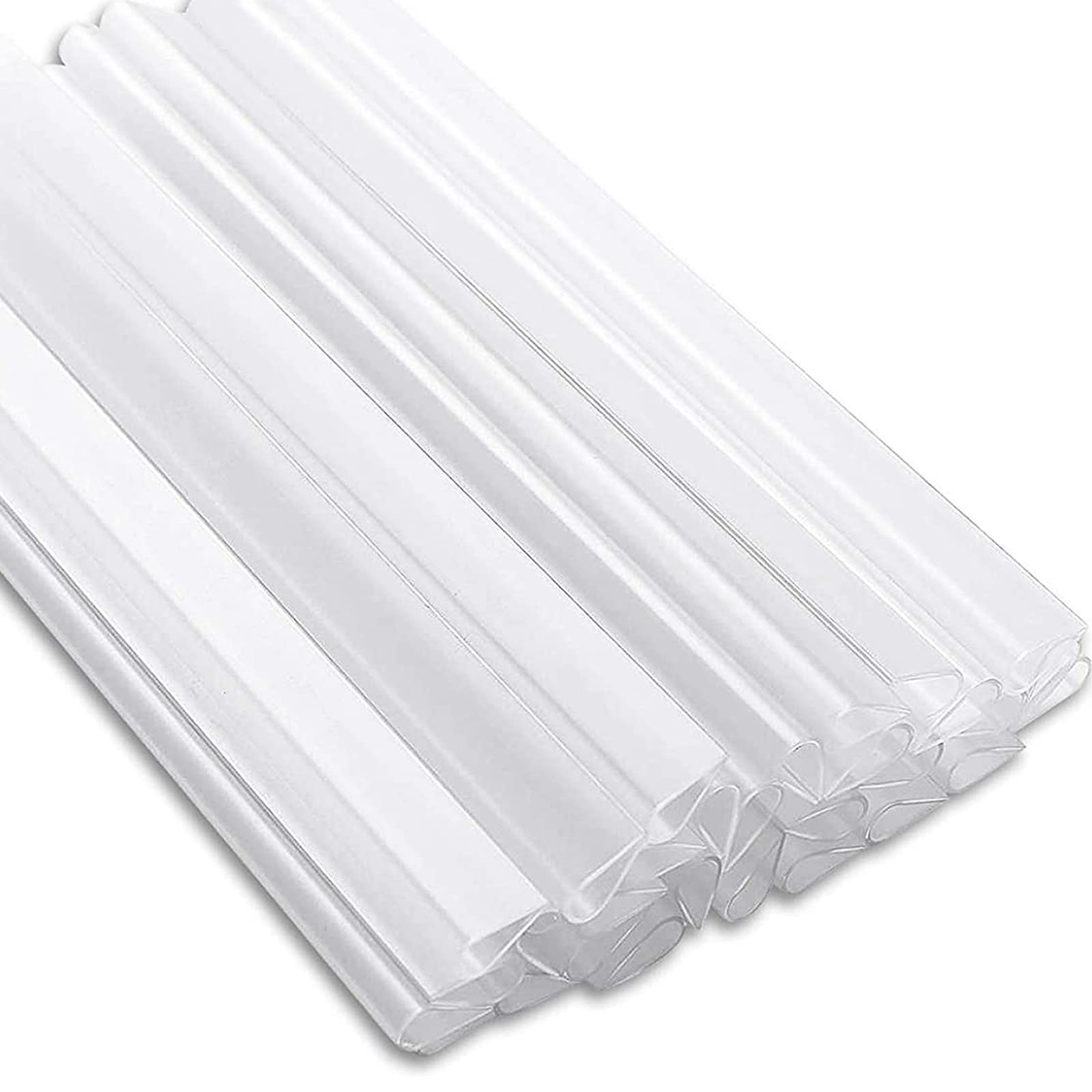 Meision Mounting Clips Privacy Screen I Pack of 50 PVC Privacy Screen Strips for Double Rod Mats I Clamp Bars for Privacy Screen Strips I Privacy Screen Strips Fence for Garden, Transparent