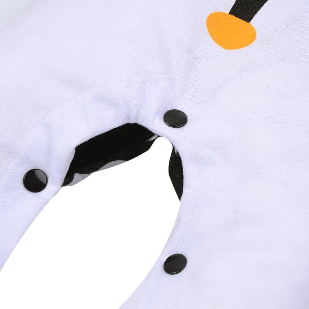 H.eternal Baby Girls Sleeper Pajamas Baby Boys Girls Long Sleeve Stripe Penguin One-Piece Romper Hoody Jumpsuit OutfitClothing Bodysuit